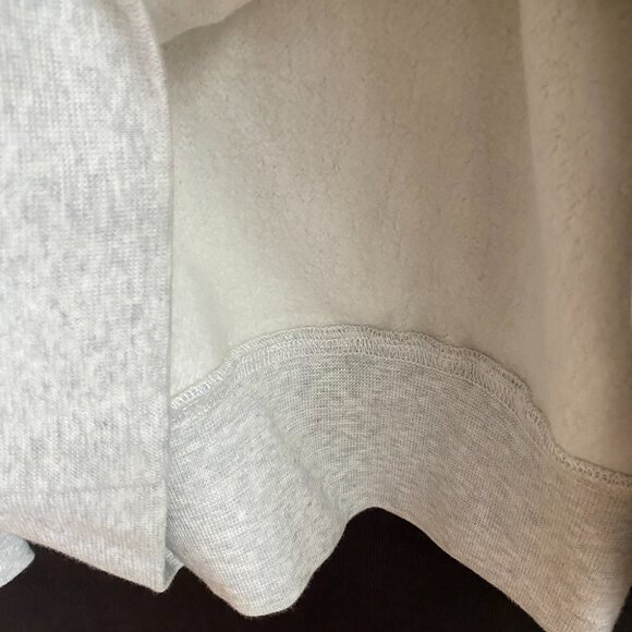 Stussy Loose Hooded Long Sleeve Sweatshirt Light Grey - Picture 5 of 6